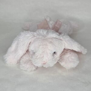 Bearington Baby Pink Plush Bunny Rattle